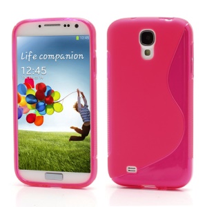 S-Curve Soft TPU Gel Case Shell for Samsung Galaxy S 4 IV i9500 i9505 - Translucent Rose