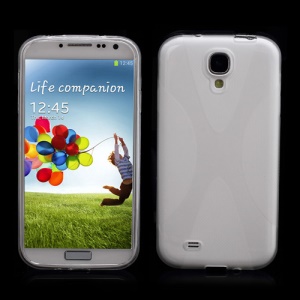 X Shape Flexible TPU Jelly Case Cover for Samsung Galaxy S 4 IV i9500 i9502 i9505 - Transparent