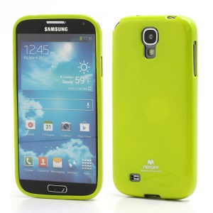 Mercury Glittery Powder Soft Gel TPU Case for Samsung Galaxy S IV S 4 i9500 i9502 i9505 - Yellowgreen