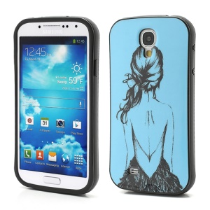 iFace Pretty Girls Back Blue TPU Gel Case for Samsung Galaxy S4 IV S4g i9500 i9502 i9505