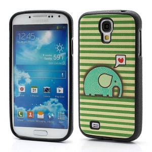 Horizontal Green Lines &amp; Elephent TPU Phone Case for Samsung Galaxy S IV S4 i9500 i9502 i9505