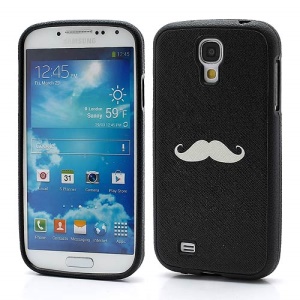 Mustache Pattern TPU Gel Case Accessory for Samsung Galaxy S IV S4 i9500 i9502 i9505 - Black