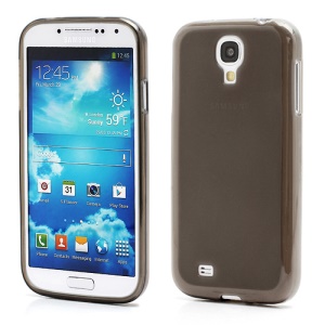 Double-side Frosted Pudding Jelly TPU Case with Packaging Bag for Samsung Galaxy S4 i9500 i9502 i9505 - Grey