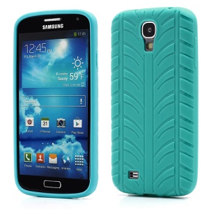 Tire Tread Pattern TPU Jelly Case for Samsung Galaxy S IV S4 i9500 i9502 i9505 - Green