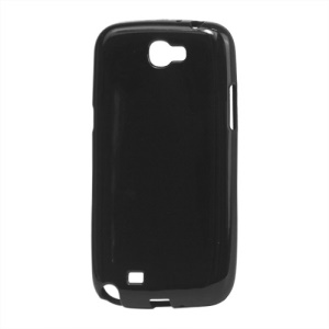 Glossy TPU Gel Case for Samsung Galaxy Note II N7100 - Black