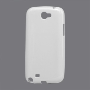 Glossy TPU Gel Case for Samsung Galaxy Note II N7100 - White