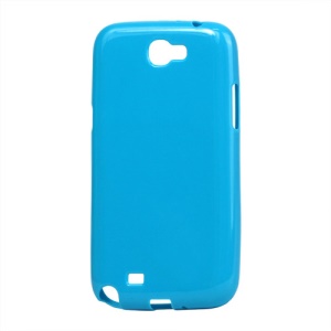 Glossy TPU Gel Case for Samsung Galaxy Note II N7100 - Blue