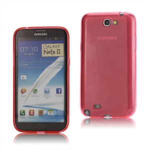 Inner Matte TPU Case Cover for Samsung Galaxy Note 2 / II N7100 - Red