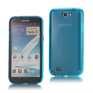 Inner Matte TPU Case Cover for Samsung Galaxy Note 2 / II N7100 - Blue