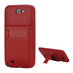 Samsung Galaxy Note 2 / II N7100 Extended Battery TPU Case with Stand - Red