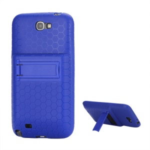 Samsung Galaxy Note 2 / II N7100 Extended Battery TPU Case with Stand - Blue