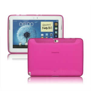 Stylish Matte TPU Gel Skin Case for Samsung Galaxy Note 10.1 N8000 N8010 - Rose