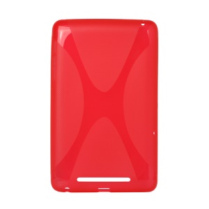 X Shape TPU Gel Case for ASUS Google Nexus 7 - Red