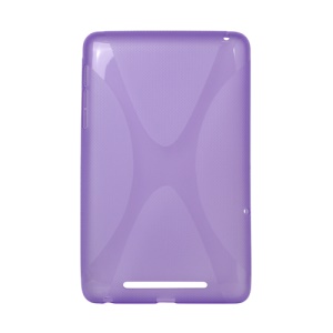 X Shape TPU Gel Case for ASUS Google Nexus 7 - Purple