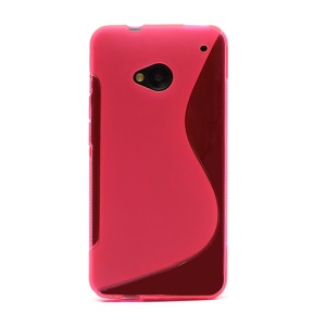 S-Curve TPU Gel Case Cover for HTC One M7 801e - Rose