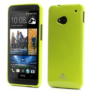 Mercury Pearl Jelly TPU Case Cover for HTC One M7 801e - Green