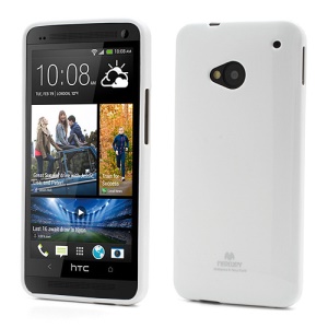 Mercury Pearl Jelly TPU Case Cover for HTC One M7 801e - White