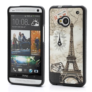 Eiffel Tower World Map HTC One M7 801e TPU Case Cover