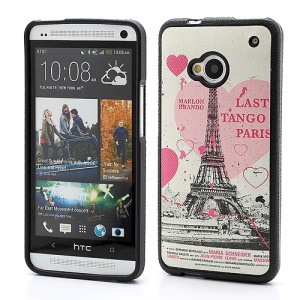 Sweet Heart Eiffel Tower TPU Case Shell for HTC One M7 801e