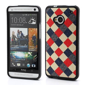 Colrized Checks TPU Skin Gel Cover for HTC One M7 801e