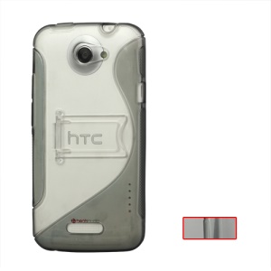 S Shape TPU with Stand  Hybrid Case for HTC One X S720e / One XL / One X Plus