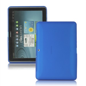 Anti-slip Frosted TPU Gel Case for Samsung Galaxy Tab 2 10.1 P5100 P5110 - Blue