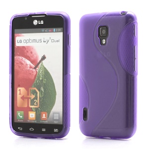 S Shape Gel Skin TPU Case Accessories for LG Optimus Duet+ L7 II Dual P715