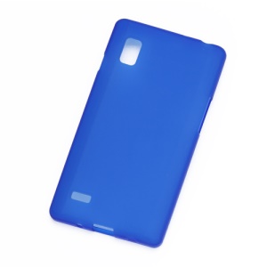 Frosted TPU Jelly Case Cover for LG Optimus L9 P760 P765 P768 - Dark Blue