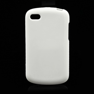 Solid Glossy TPU Case Cover for BlackBerry Q10 - White