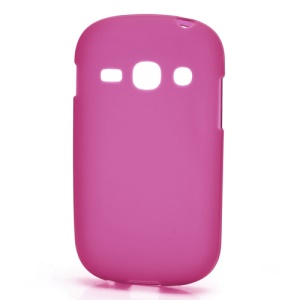 Frosted Flexible TPU Jelly Case Cover for Samsung Galaxy Fame S6810 - Rose