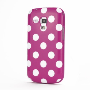 Pokla Dots TPU Case Cover for Samsung Galaxy S Duos S7562 - White / Rose