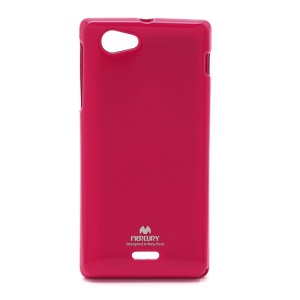 Mercury Glittery Powder Gel TPU Case for Sony Xperia J ST26i ST26a - Rose