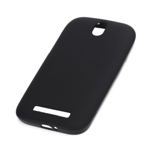 Flexible Matte TPU Skin Cover Case for HTC T528t One ST - Black