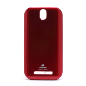 Mercury Flash Powder Jelly TPU Cover for HTC T528t One ST - Red