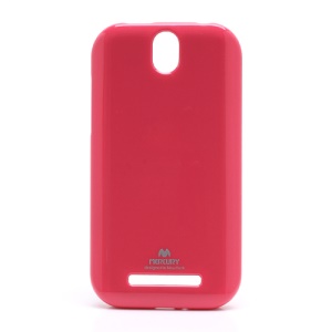 Mercury Flash Powder TPU Skin Cover Case for HTC T528t One ST - Rose