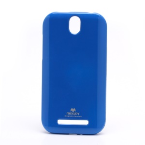 Mercury Glittery Powder HTC T528t One ST TPU Gel Cases - Dark Blue