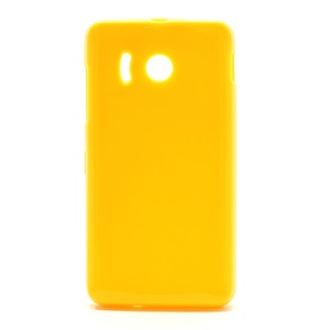 Candy Jelly Gel TPU Case Cover for Huawei Ascend Y300 U8833 - Yellow