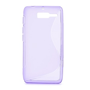 S-Curve Gel TPU Case Cover for Motorola RAZR D3 XT919 XT920 - Purple