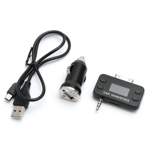 5 in 1 Apple 30pin FM Transmitter and Car Charger for iPhone 4S 4 / iPod Series, Support TF Card