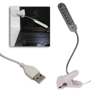 7 LED USB Flexible Desk Lamp Work Light with Clip for Laptop PC Notebook