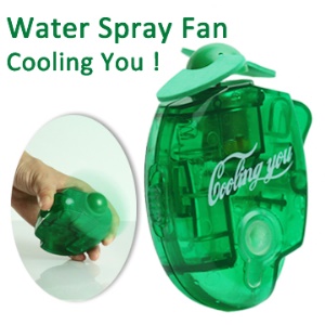 Mini Portable Water Spray Cooling Fan with Metal Buckle