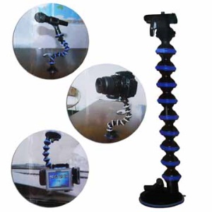 Flexible Monopod Stand with Vacuum Cup for Camera DV GPS