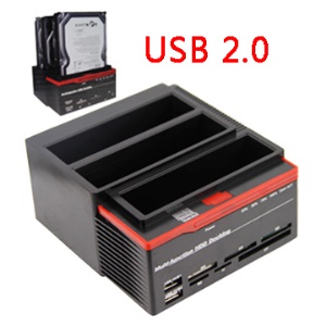 Multi-function HDD Docking,Support Sata IDE USB Hub MS XD SD M2 TF CF Card Reader