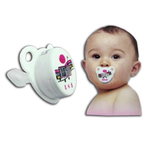 Convenient Adorable Nipple Thermometer with LCD Display for Baby (White)
