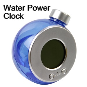 Novelty Reusable Water Power LCD Display Clock 808
