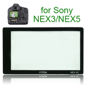 FOTGA Pro Optical Glass LCD Screen Protector for Sony NEX3/NEX5