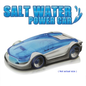 Mini Intellectual DIY Assembled Salt Water Powered Car Toy for Kids