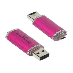Smart Phone U-disk USB Flash Drive 4GB for Galaxy Note / OTG Devices and etc - Rose
