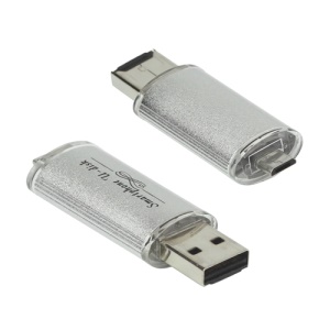 MicroUSB Smart Phone U-disk Flash Drive 4GB for Samsung Galaxy Note and etc - Silver