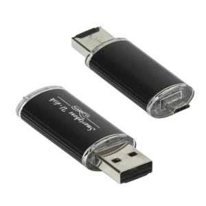4GB U-disk USB Flash Drive for Smart Phone with OTG Function - Black
